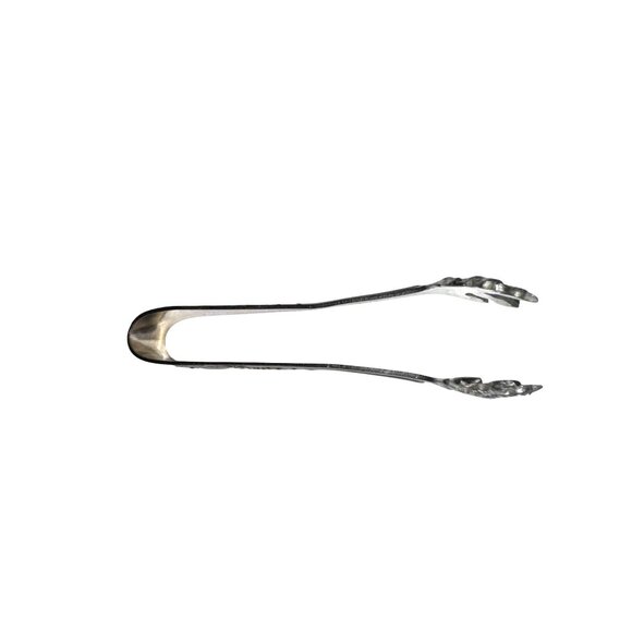 Antique Silverplate Ornate Claw Foot Sugar Tongs With Floral Engraving - Picture 6 of 7